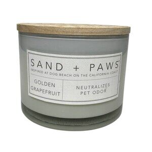 Sand + Paws Golden Grapefruit Candle, Neutralizes Pet Odor, 12 Oz